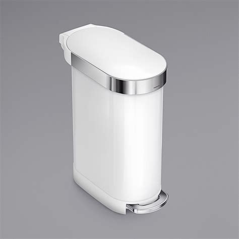 simplehuman trash can white